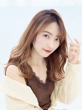 ヘアリゾート粋 新宿三丁目本店 抜け感ベージュ/ゆるふわセミロング