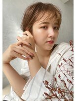 ヘアサロンM 新宿&nbsp;ミルクティーテラコッタショート