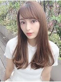 大人かわいいフェザーバング,テラコッタ,小顔
