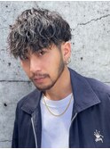 波巻きスパイラルツイストスパイラルパーマツーブロック刈り上げ