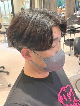 ダブル(W) ナチュラルセンターパート/ツーブロック