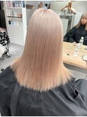 8224渋谷ブロンドホワイトアッシュ髪質改善ストレート韓国ヘア