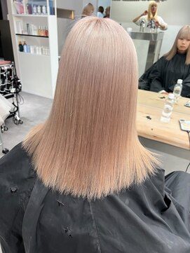 ベレーザ 渋谷(BELEZA) 8224渋谷ブロンドホワイトアッシュ髪質改善ストレート韓国ヘア