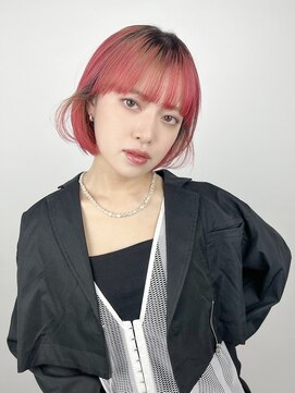 カケル(×.) 切りっぱなしボブ/ボブアレンジ/ハイトーンボブ