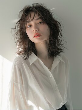 ヘア ケア オディール(Hair Care Odile) 【外ハネ&ゆるソバージュ】ゆるい波巻きウェーブ