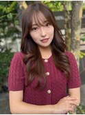20代・30代_ミックス巻き×抜け感バング