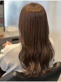 ベージュ×ロング