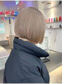 ボブ白髪染め白髪ぼかしブリーチなしダブルカラー下北沢