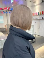 テーマ 下北沢(Thema) ボブ白髪染め白髪ぼかしブリーチなしダブルカラー下北沢