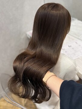 ロンド フィーユ(Lond fille) メルティカラーフェミニンロング似合わせカット韓国ブリーチなし