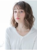 海浜幕張/髪質改善/ミルクティーアッシュ×ウェーブミディアムf