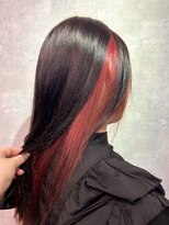 アルファ 我孫子店(alpha) インナーカラー/ケアブリーチ/イヤリングカラー/レッド/我孫子駅