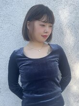 アカリ【ブリーチなしダブルカラー/ベージュ/メンズカット】柔らかいくすみベージュ、メンズスタイル◯