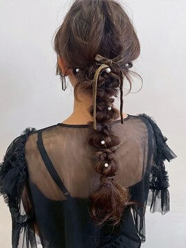 ヘアアレンジ/玉ねぎヘア/ポニーテール