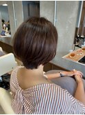 上品な丸みショートボブ川越/ショート/ボブ/白髪ぼかし/白髪染め