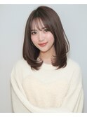 【お手入れ簡単】面長◎レイヤーカットひし形シルエット内巻き