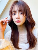 ルノヘアー(Lunohair) 大人可愛いくびれヘア×小顔カット×ピンクベージュ/イメチェン