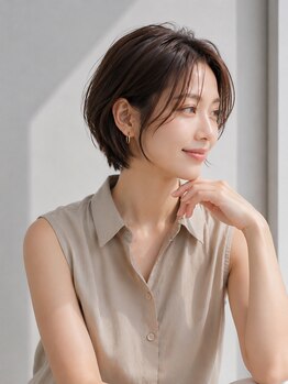 ムル 大口(muru)の写真/骨格を見極める補正カット。トップのぺたんこや広がりを抑え、どこから見ても洗練された大人のシルエットへ