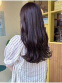 〈浅草 半個室〉紫ラベンダーカラーロングウェーブ