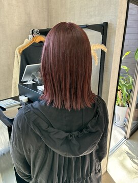 トリコ(ToricO) ピンクブラウン　ピンクベージュ　切りっぱなし　ブリーチカラー