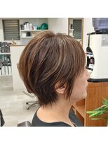 ティーシースペース 元住吉店(T.C.SPACE)&nbsp;コンパクトショート × 白髪ぼかしカラー
