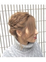 【AnFyeforprco】結婚式パーティーこなれ編み込みヘアアレンジ