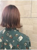 サーモンピンク× 外ハネボブ