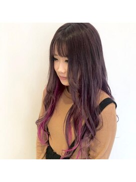 ネオヘアー 曳舟店(NEO Hair) 【インナーカラー】ラベンダーピンク×ビビットピンク（曳舟）