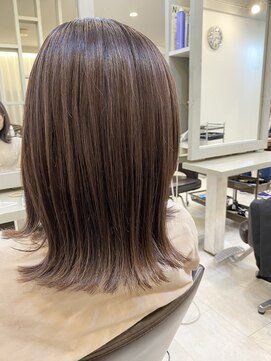ヘアーサロン イルア 北越谷(hair salon I'LUNA) 外ハネボブ　ラベンダーベージュ