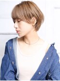 大人可愛い小顔ツヤ髪くびれショートショートボブ前髪ありA1