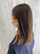 シエル 立川店(CIEL) 【CIEL原田】オレンジイヤリングカラー。