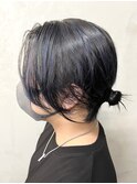 メンズロングヘアハイライト