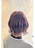 波巻きボブ×ベリーカラー