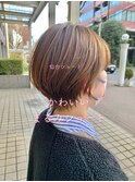 【Regarita】女性らしい可愛さ まるみショート×グレベージュ