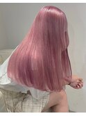 9338ベビーピンクハイライトミルクティーピンクハイトーンカラー