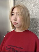 切りっぱなしボブ長めボブナチュラルボブ結べるボブ前下がりボブ