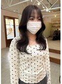 ブラウンベージュ×韓国ヘア