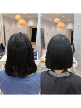 シンズ 銀座(sins) エイジング毛特有のぱやぱやもsins酸性ストレートで艶髪に