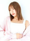 伸ばしかけも◎大人かわいい艶髪ミディ/透明感カラー