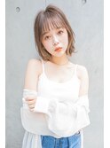 #くびれヘアアプリコットオレンジハイライトカラー