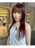 顔周りレイヤー顔周りカットハッシュカットミディアムレイヤー