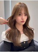 韓国ヘア/ブリーチなし/顔周りカット/レイヤーカット/