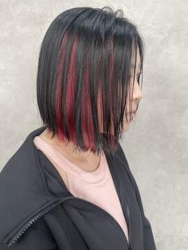 ルノン(LUNON) 暗めカラーグランマッシュデザインカラーフェイスフレーミング