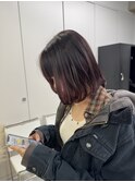 韓国顔まわりレイヤーカットグレージュオリーブベージュブラウン
