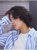 夏◎外国人風サーフカールウルフ波巻きニュアンスパーマ