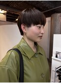 マッシュショート/ブラウンカラー/オリーブカラー