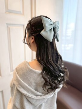アロマ ヘアー ルーム 新宿3号店(AROMA hair room) あみこみハーフアップ/結婚式/推し活/カチモリ/くるみちゃんヘア