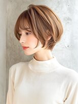 ルービック 豊中(Rubik's)&nbsp;大人可愛い丸みショートボブ×ベージュカラー