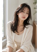 ランソ(RUNSO)&nbsp;大人グレージュ×くびれミディアムヘア