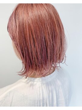 テトヘアー(teto hair) BOB［イルミナカラー・コーラルピンク・透け感・ダメージレス］